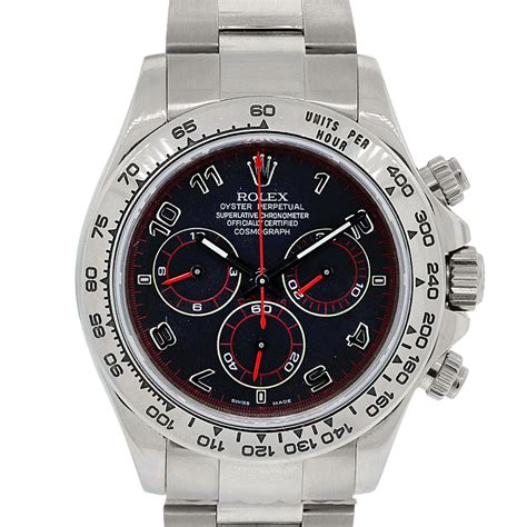 rolex daytona black face red hands|Altro.